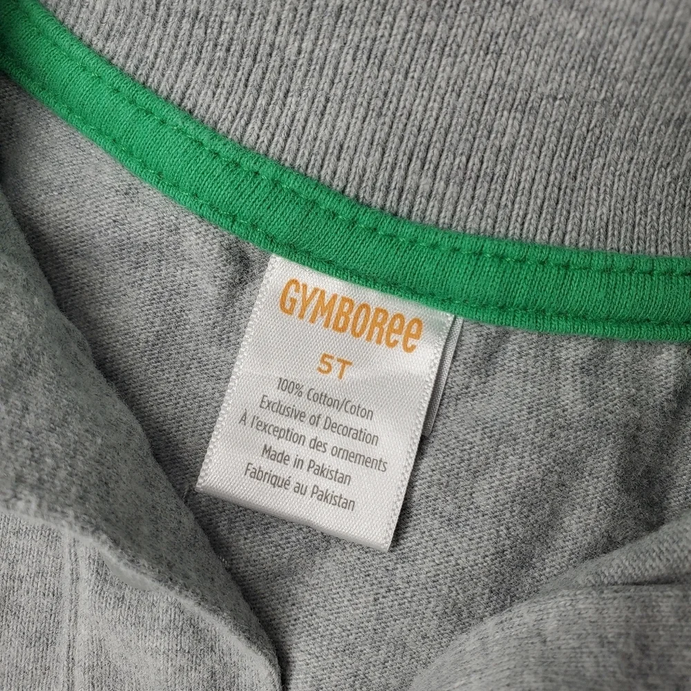Gymboree 100% Cotton Colorblock Gray Green and Blue Dinosaur Polo Size 5T NWOT